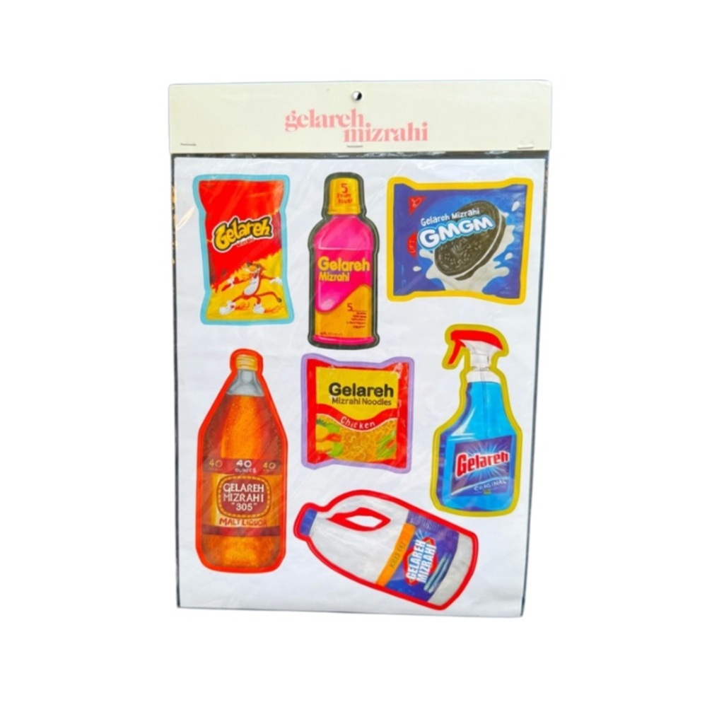 Gelareh Mizrahi Bodega Mini Mart Stickers Sheet - Household Goods & Medicine